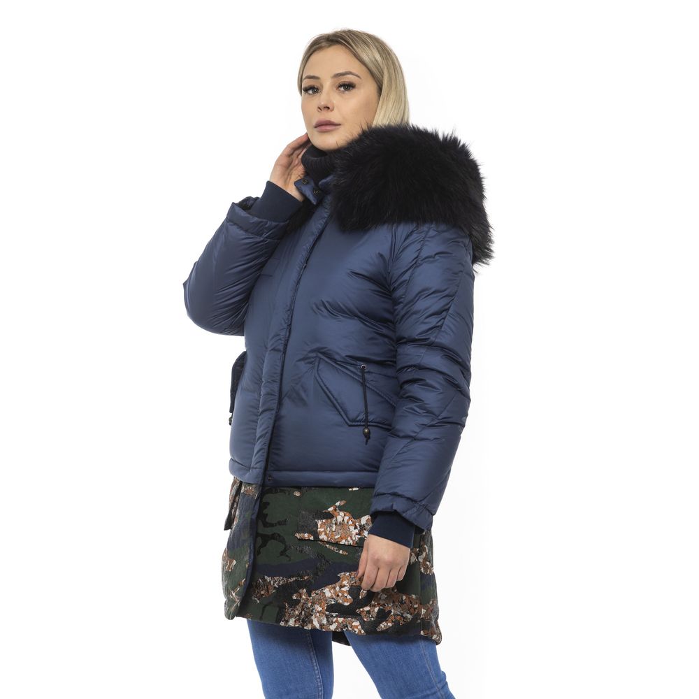 Mr&Mrs Italy Blue Polyester Women's Jacket