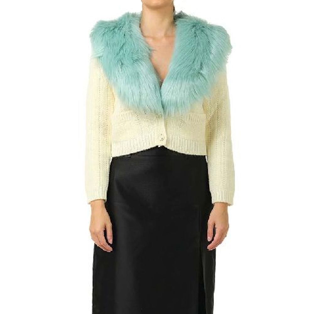 Gucci White Wool Cardigan