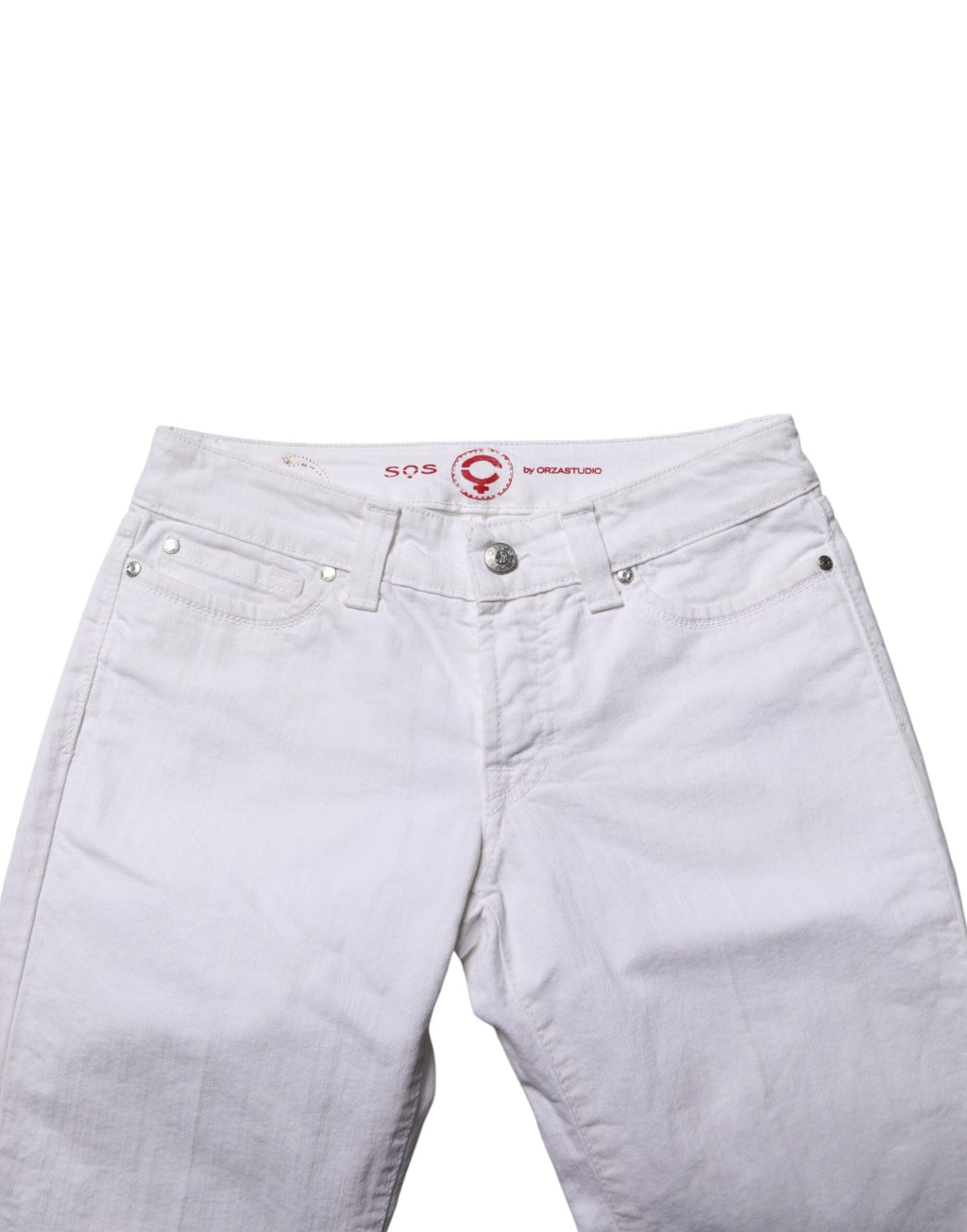 S.O.S White Low Waist Bootcut Denim Jeans