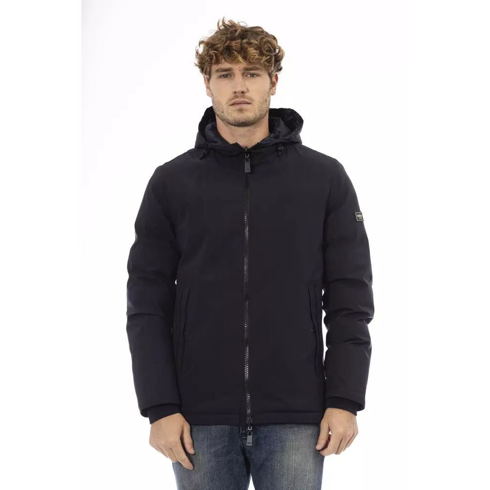 Baldinini Trend Blue Polyester Shell Jacket