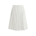 Prada White Cotton Long Skirt
