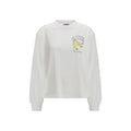 Ganni White Cotton Long Sleeve T-Shirt