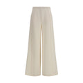 Max Mara Pure Beige Polyamide Flared Pants