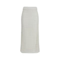 Max Mara Pure White Cotton Midi Skirt