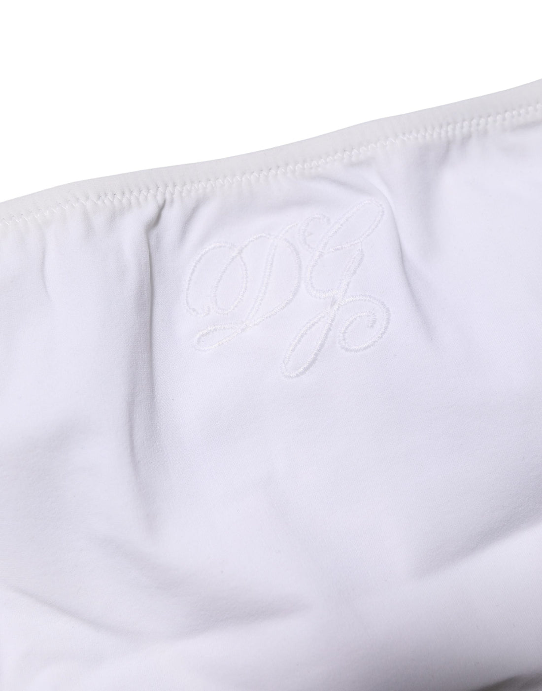 Dolce & Gabbana White Nylon Stretch Mid Waist Brief Panty Underwear