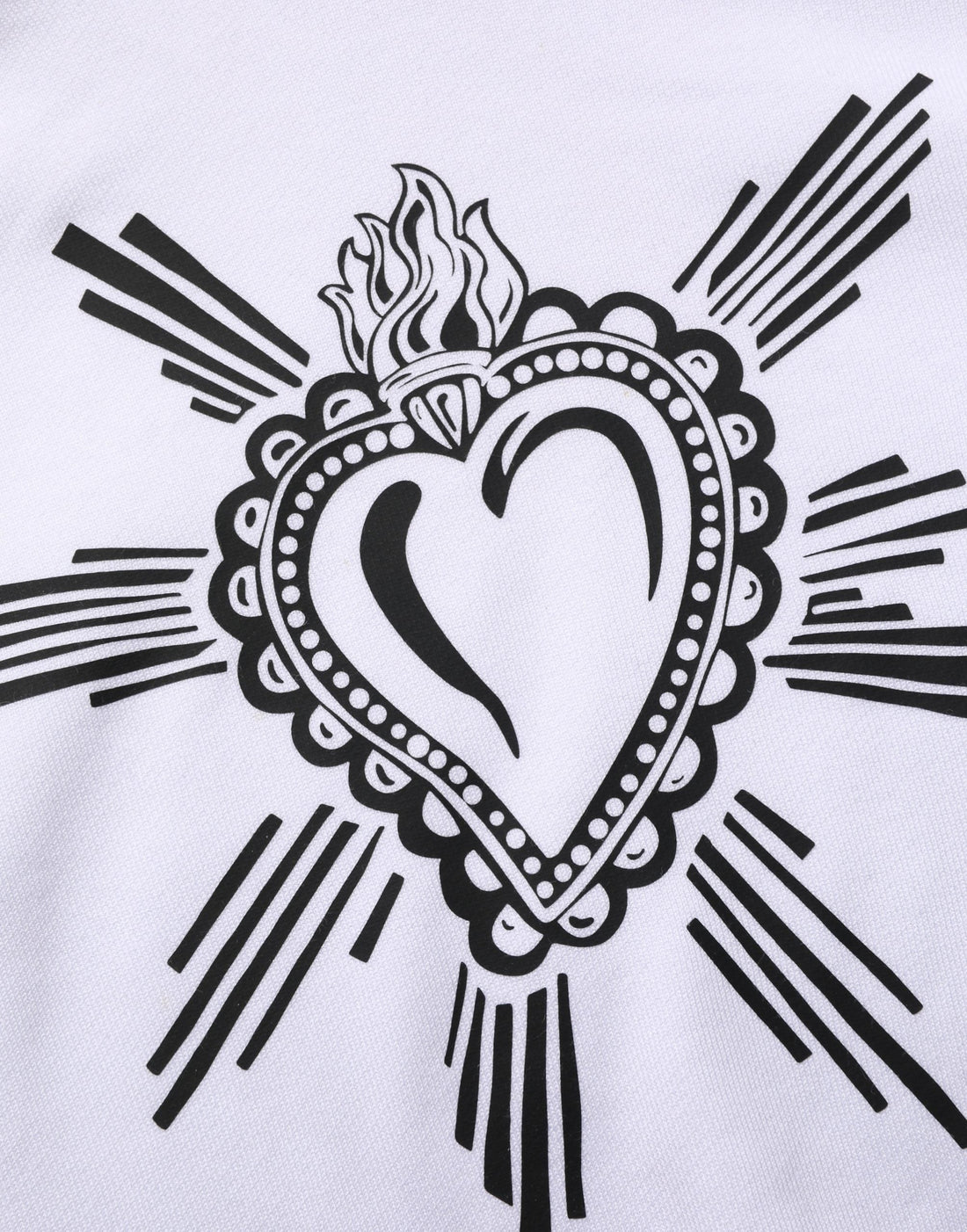Dolce & Gabbana White Sacred Heart Hooded Sweatshirt Sweater