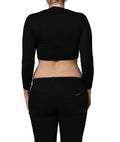 Dolce & Gabbana Black Graphic Print Long-Sleeved Top