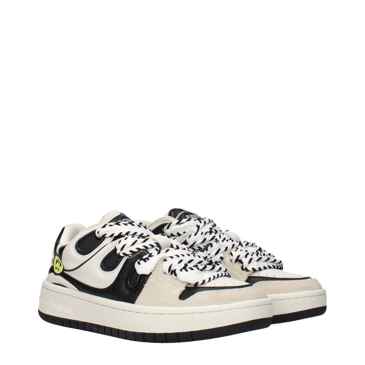 Barrow Beige Leather Sneakers