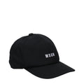 MSGM Black Cotton Cap (Baseball Hat)