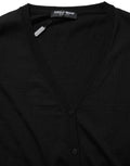 Dolce & Gabbana Black Wool Knit Button Cardigan Sweater