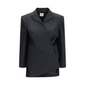Khaite Black Wool Oves Aries Full-Length Jacket