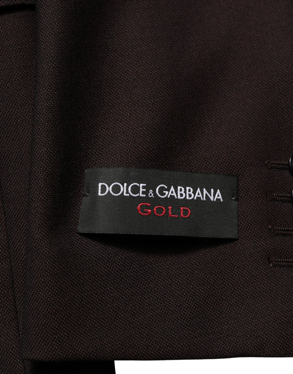 Dolce & Gabbana Brown Wool GOLD Single Breasted Men Jacket
