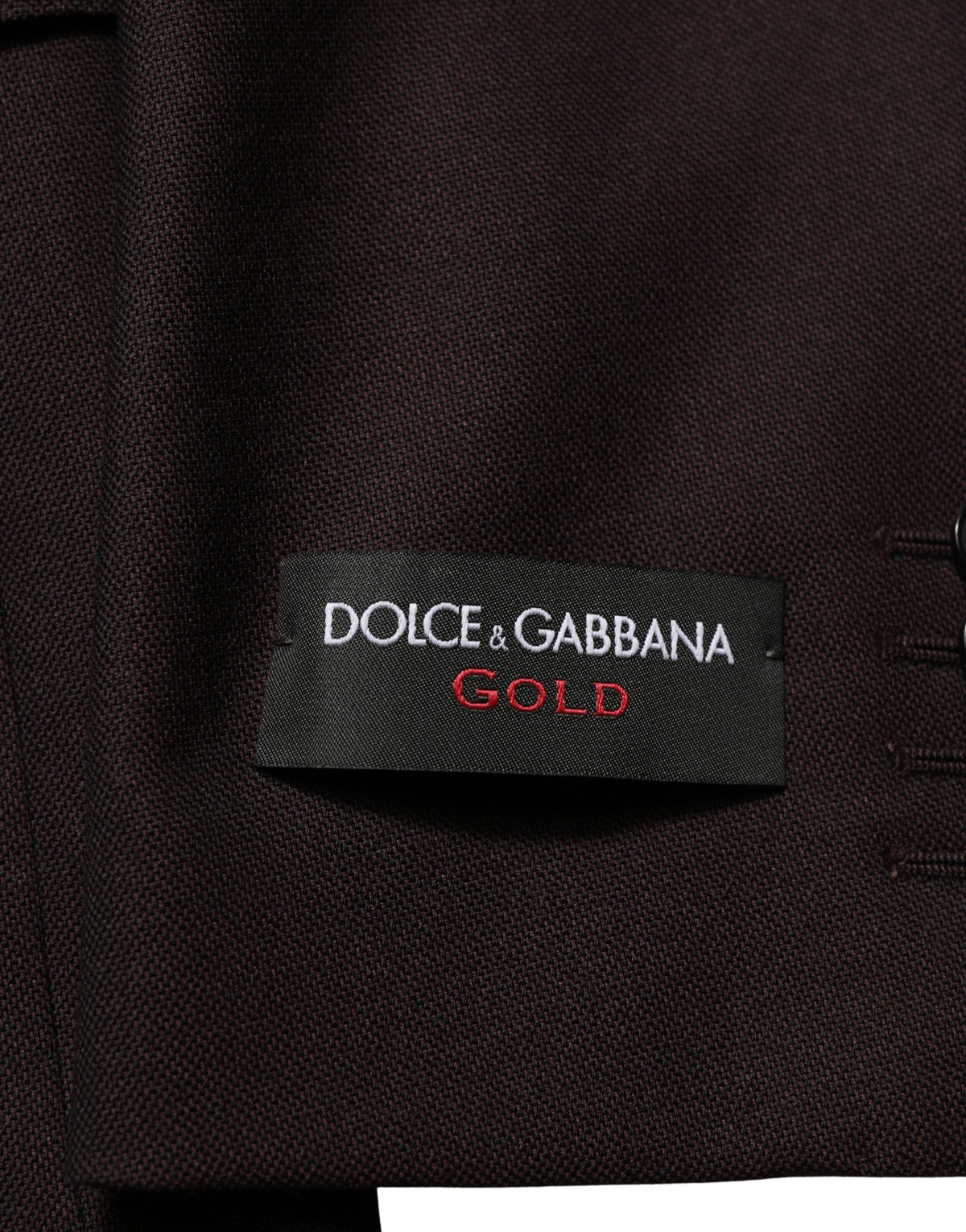 Dolce & Gabbana Brown Wool GOLD Single Breasted Men Jacket
