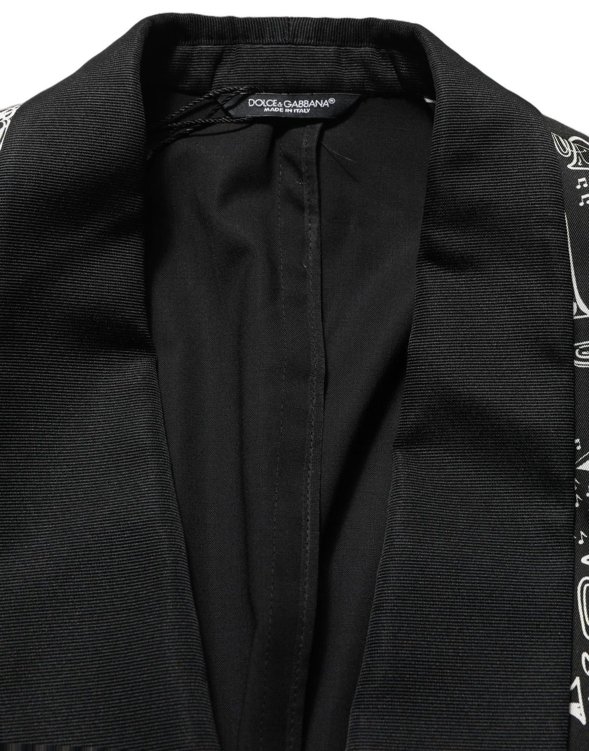 Dolce & Gabbana Black Crystal Embellished Coat Blazer Jacket