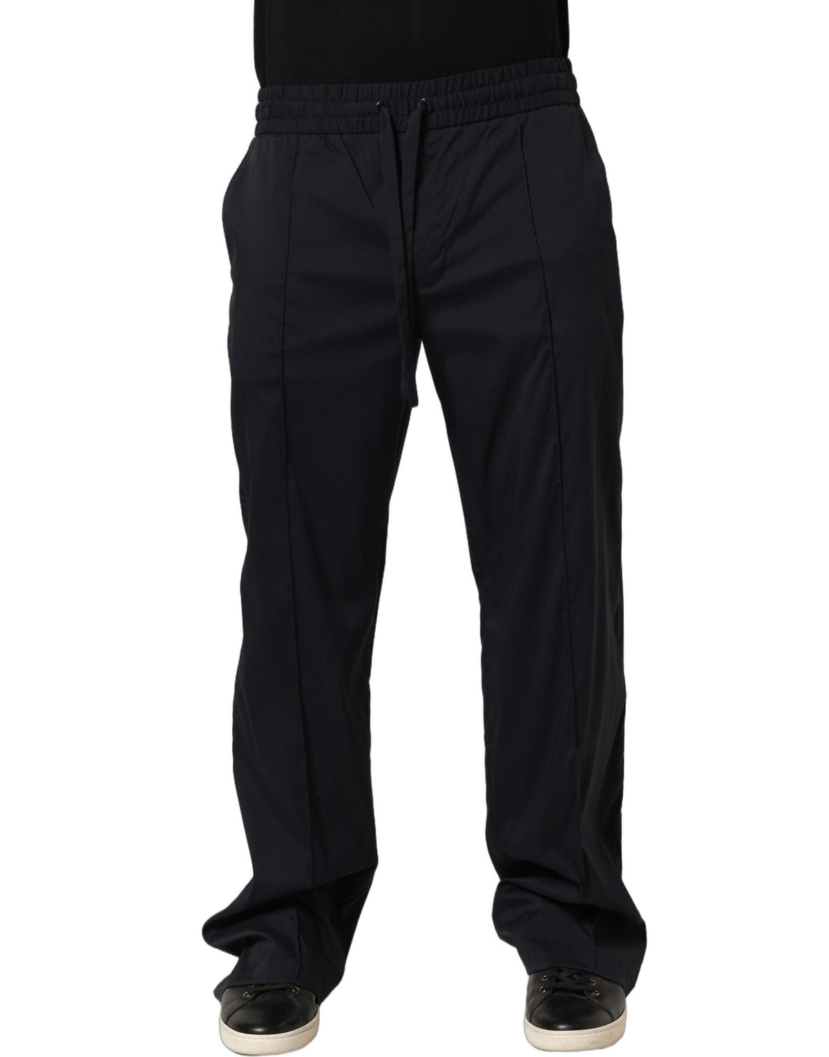 Dolce & Gabbana Black Nylon Straight Jogger Sweatpants Pants
