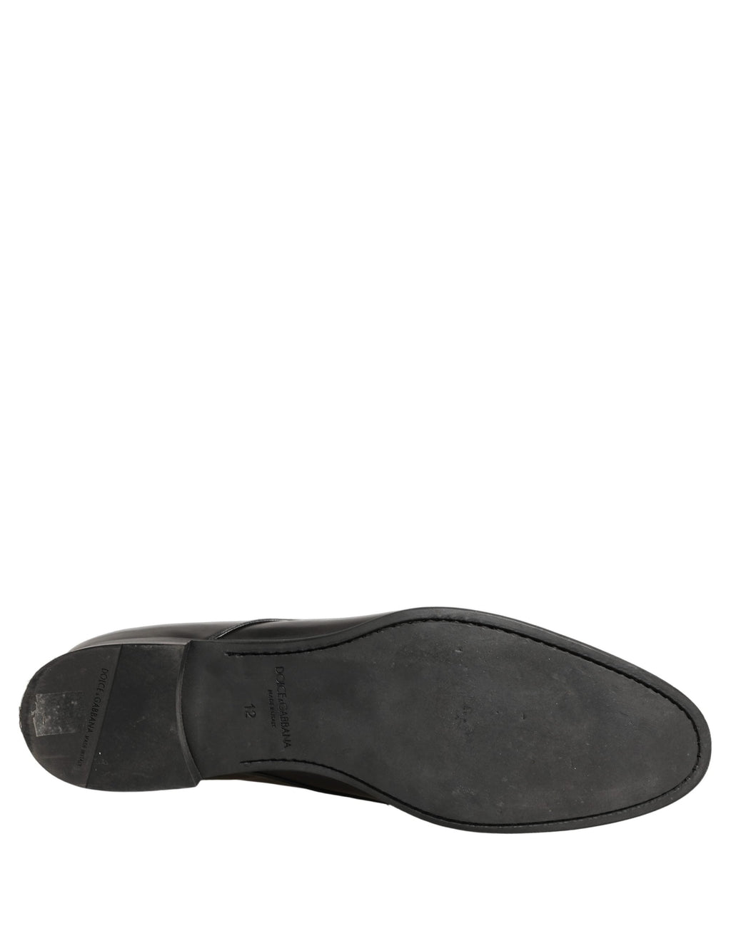 Dolce & Gabbana Black Leather Men Derby Dress Formal Shoes