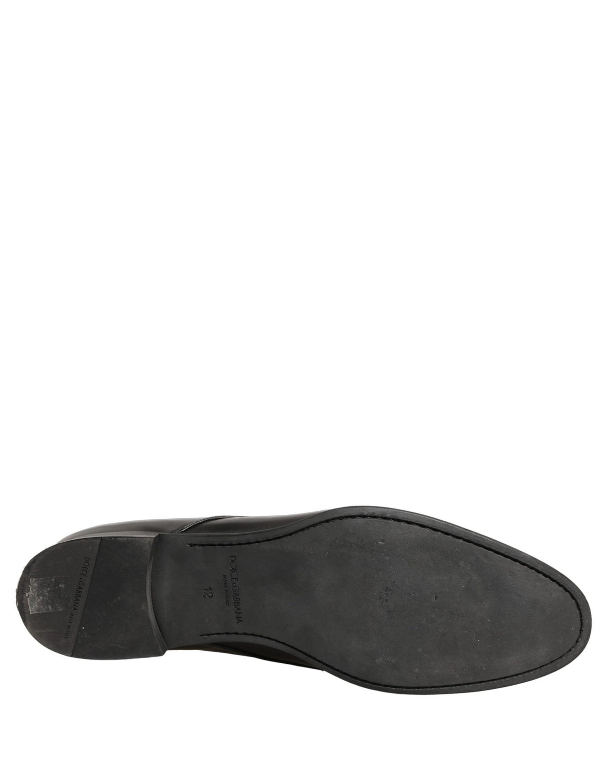 Dolce & Gabbana Black Leather Men Derby Dress Formal Shoes