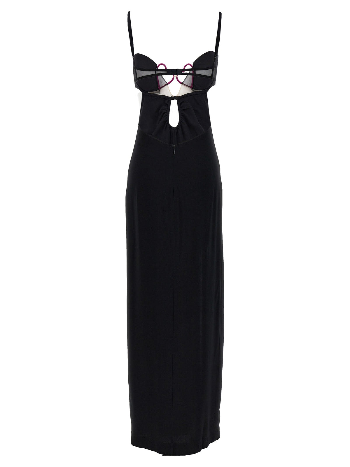 Nensi Dojaka Black Viscose Long Dress