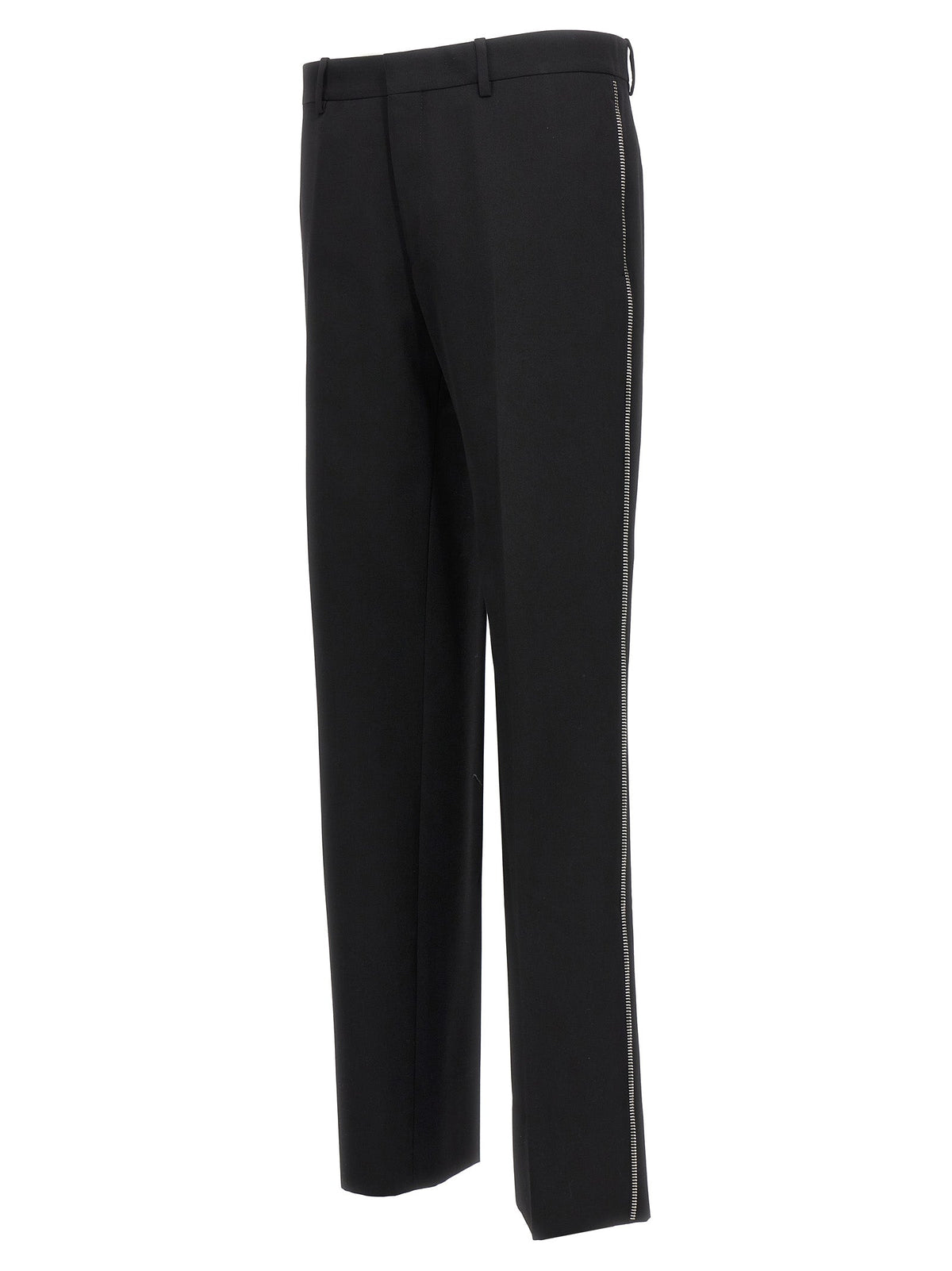 Off-White Black Virgin Wool Dress Pants