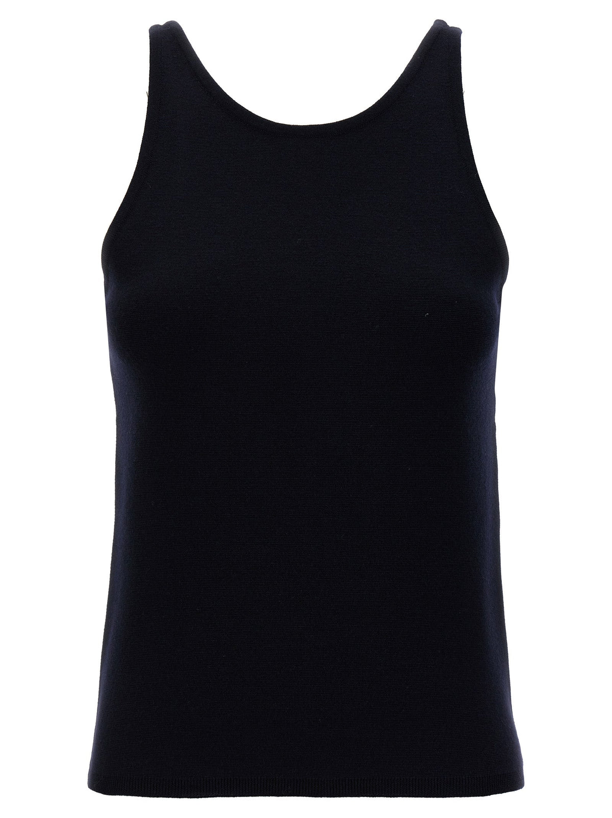 Max Mara Blue Virgin Wool Tank Tops