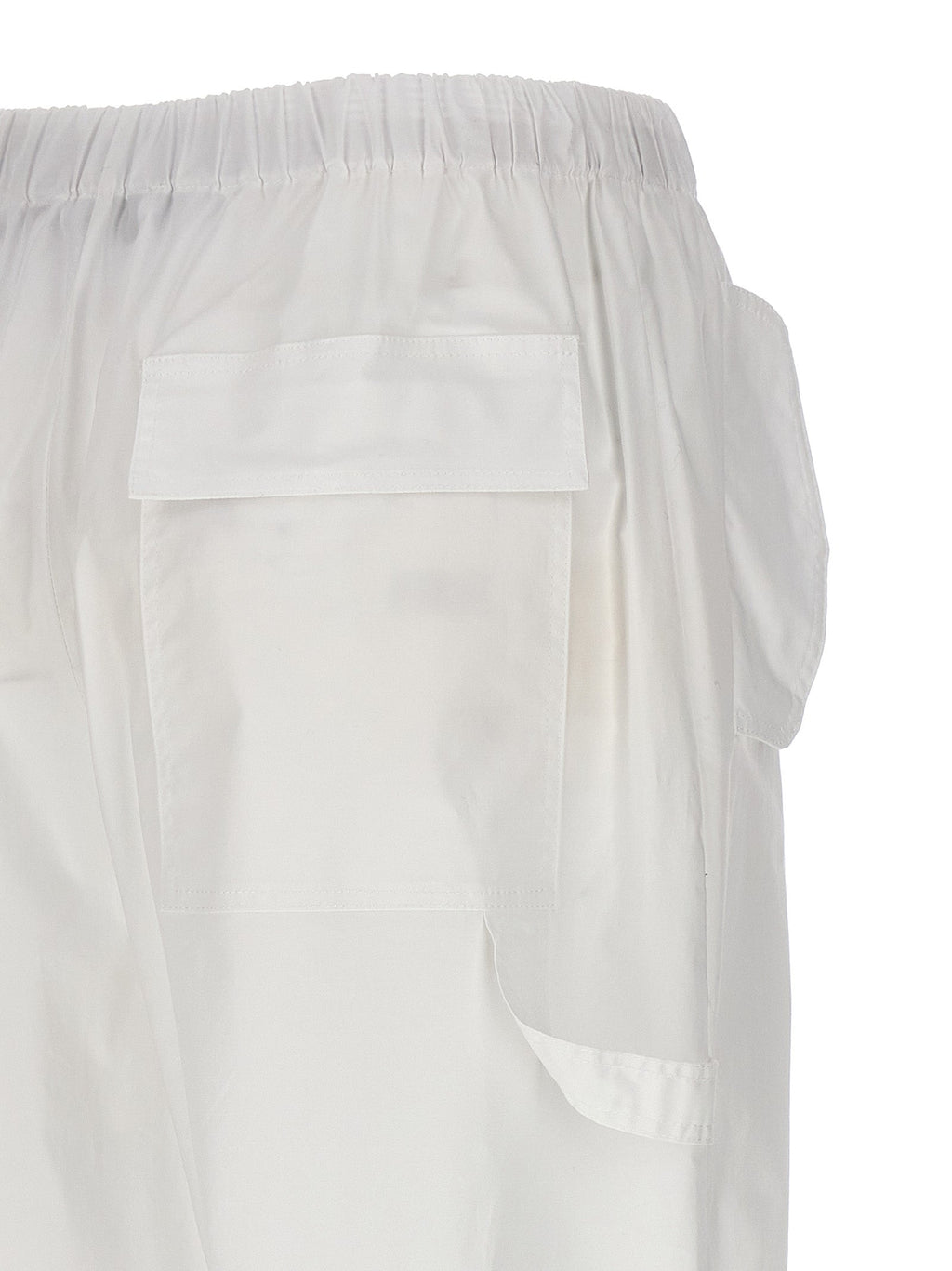 NUDE White Cotton Cargo Pants