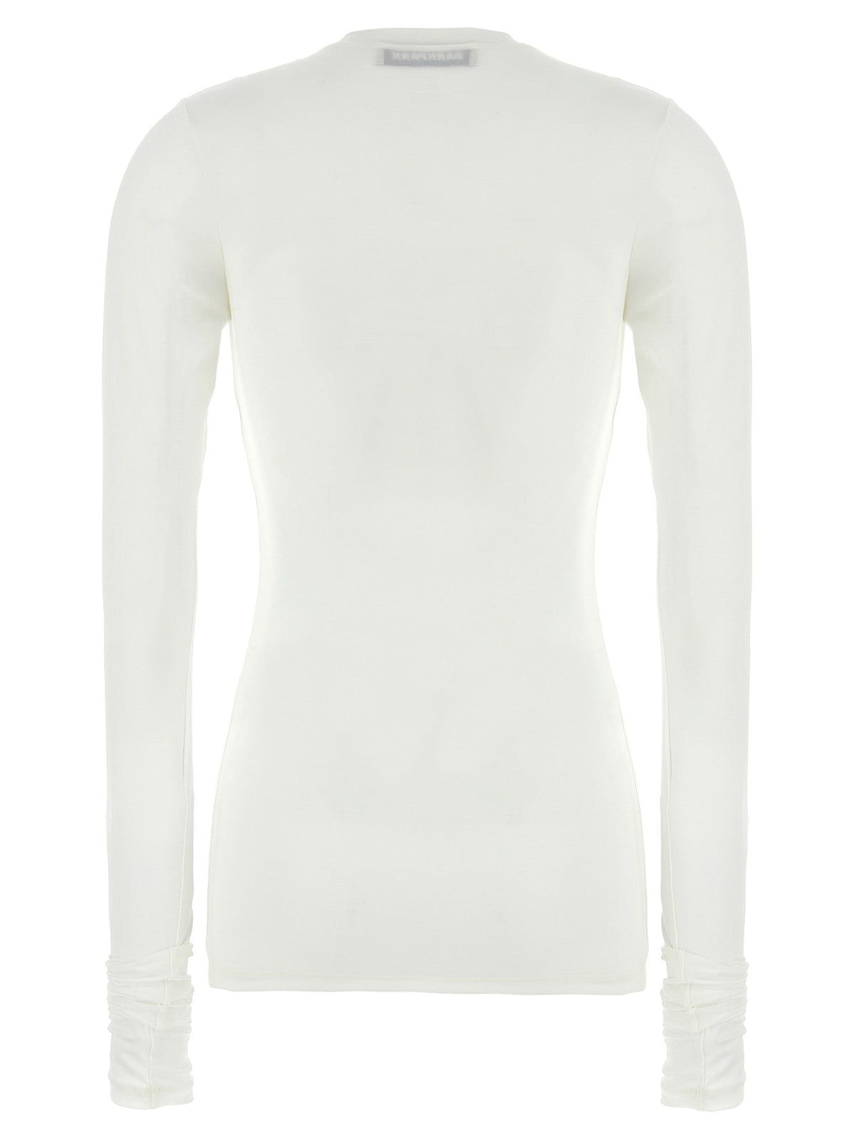 Darkpark White Polyester Long Sleeve T-Shirt