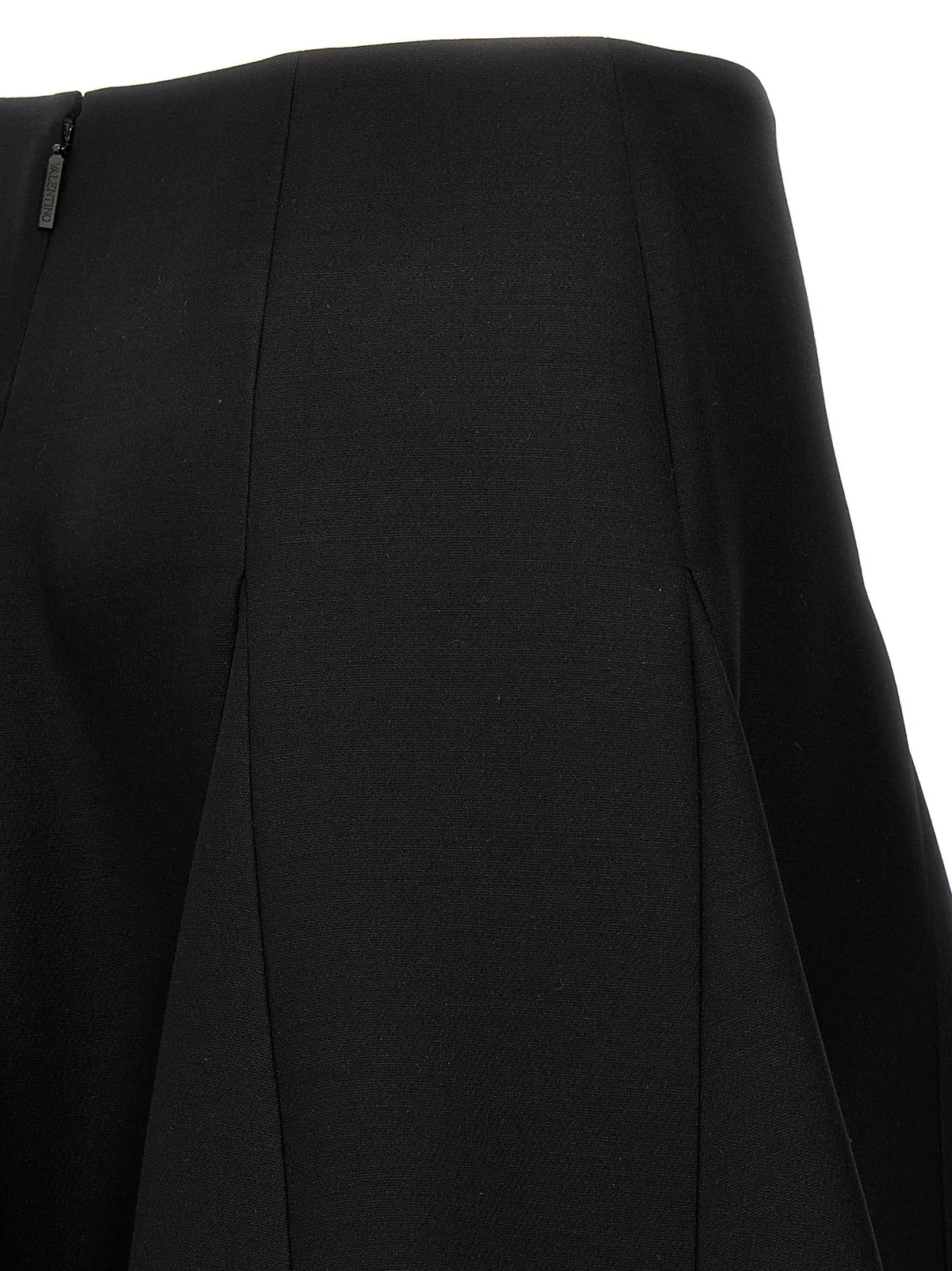 Valentino Garavani Black Virgin Wool Mini Skirt