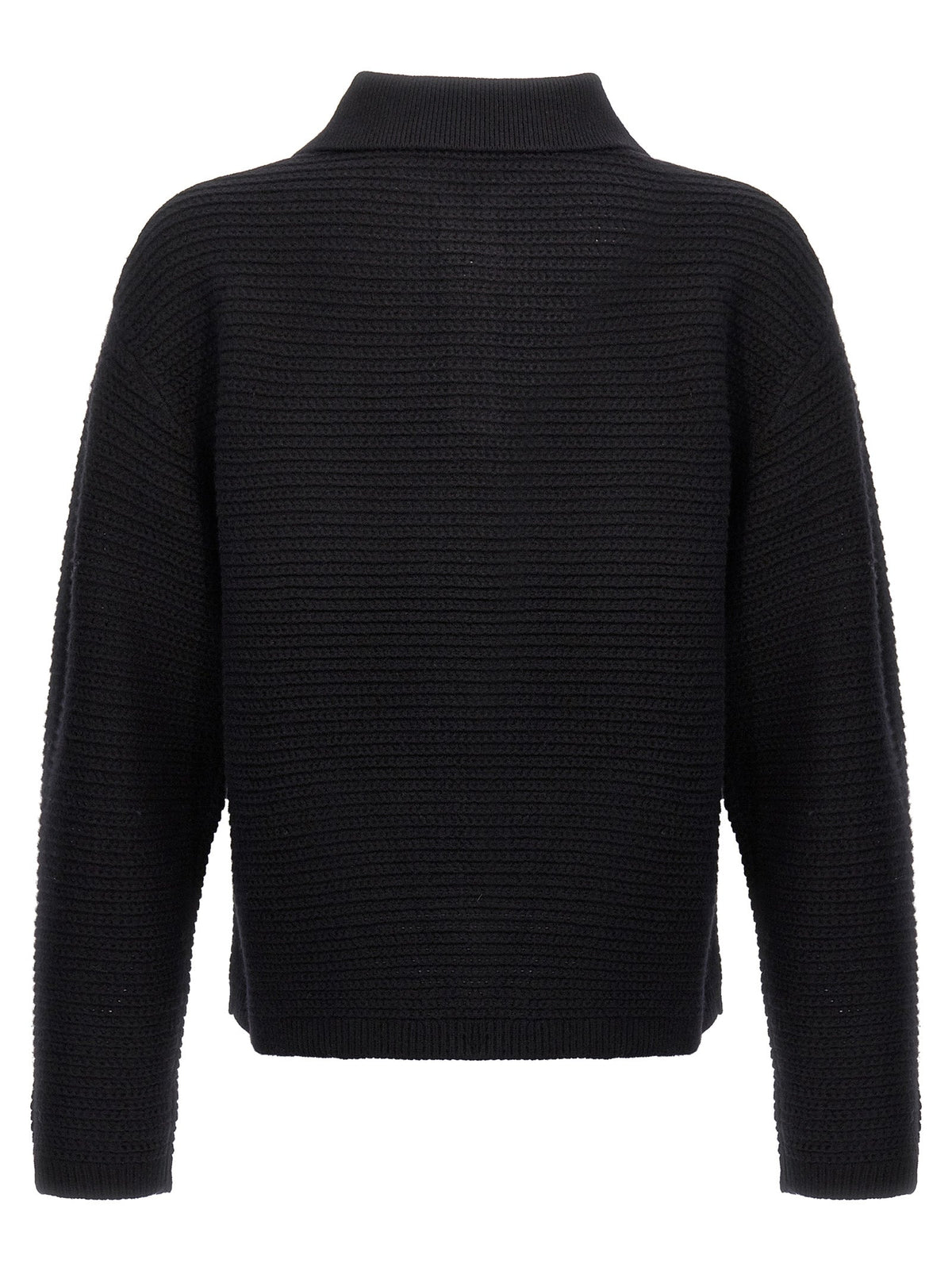 PURPLE Black Wool Cardigan