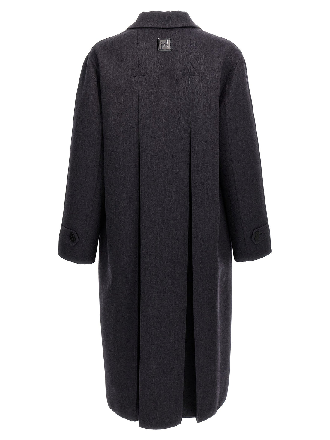 Fendi Blue Virgin Wool Coat