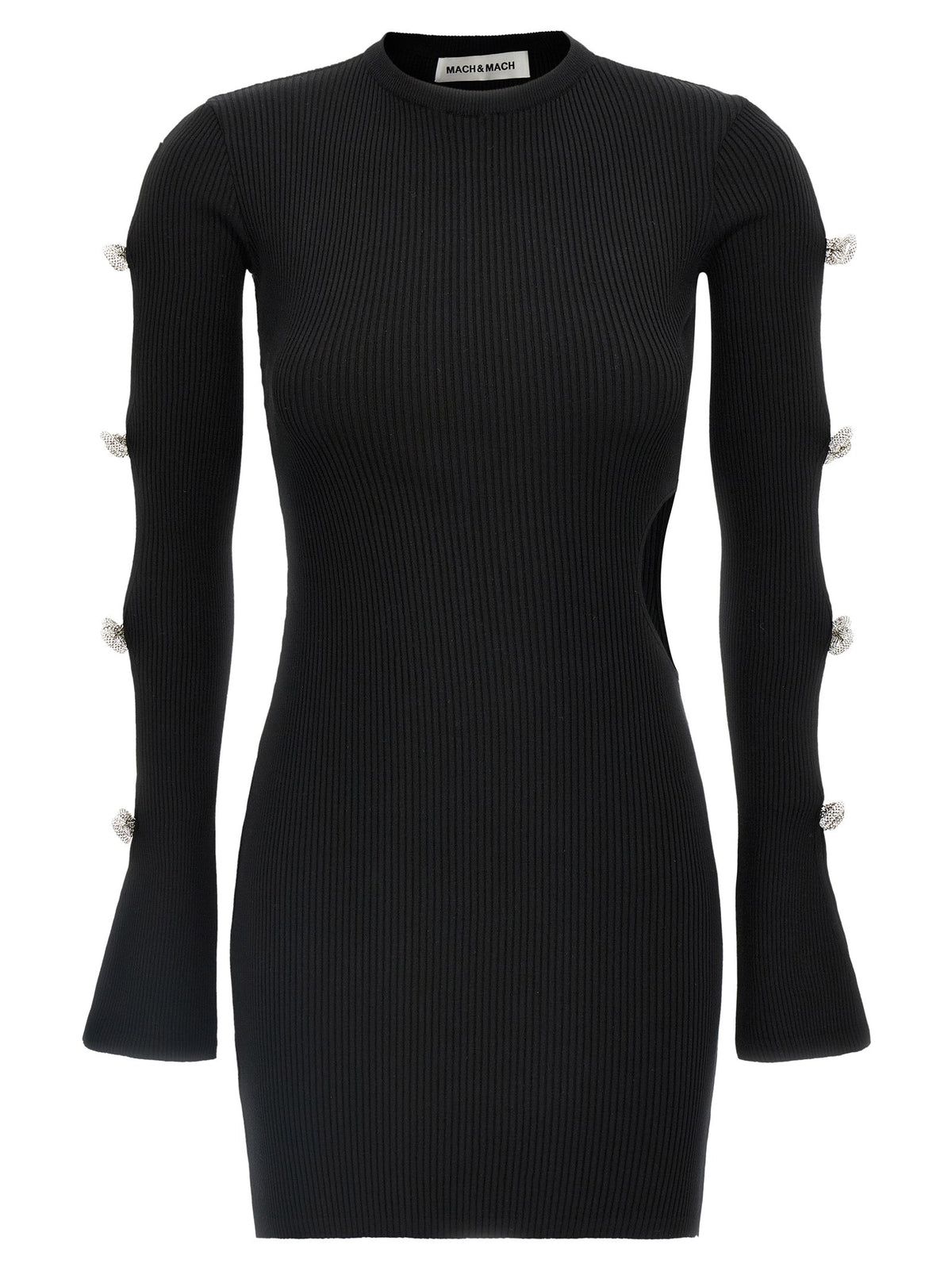 MACH & MACH Black Viscose Short Dress