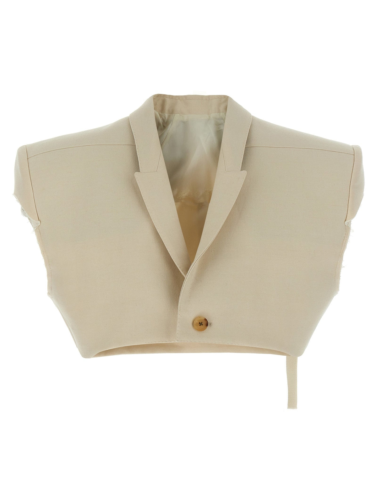 Rick Owens Beige Cotton Sleeveless Jacket