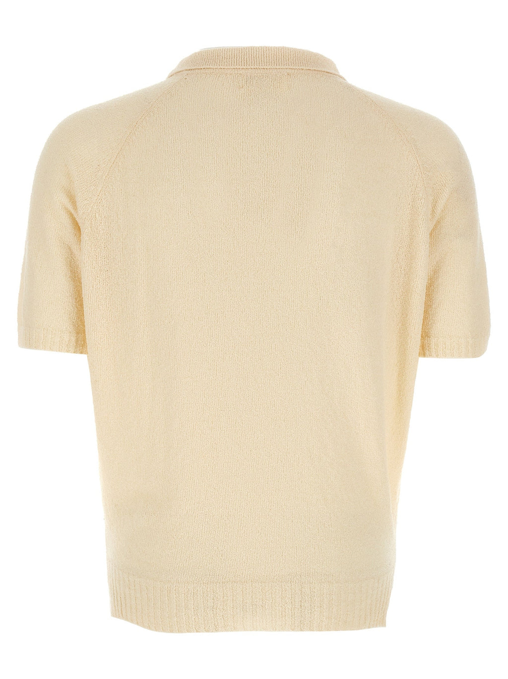 MA'RY'YA White Cotton Polo Shirt