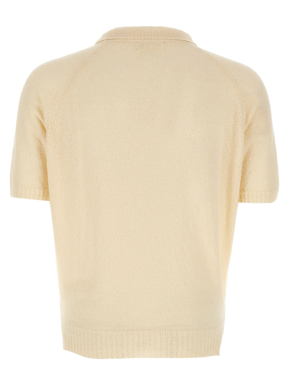 MA'RY'YA White Cotton Polo Shirt