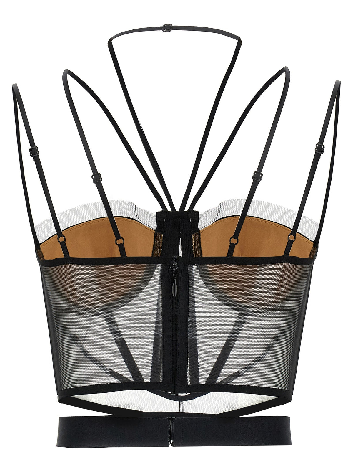 Nensi Dojaka Black Polyamide Tank Tops