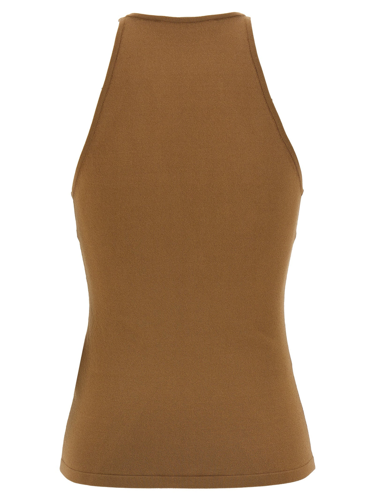 Max Mara Brown Viscose Sleeveles T-Shirt