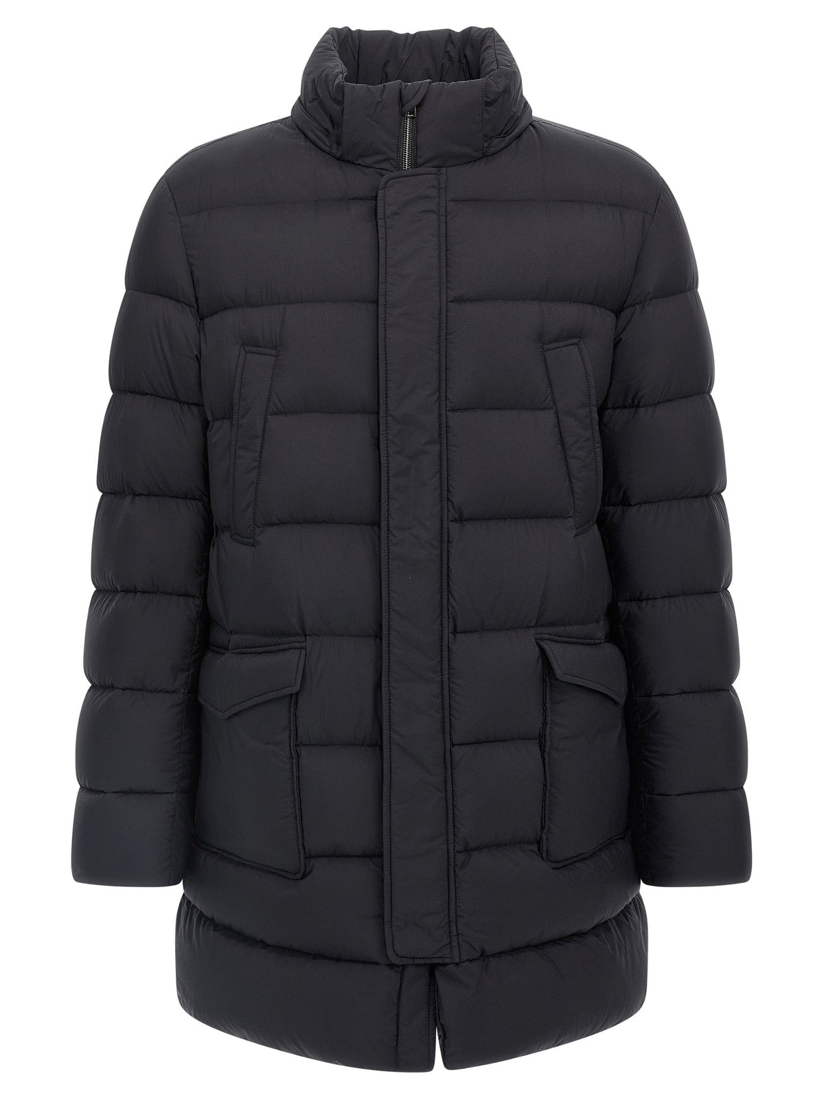 Herno Black Polyamide Coat