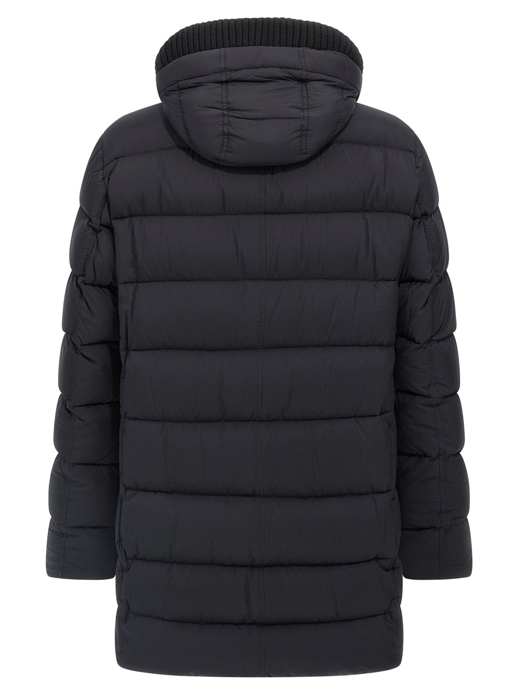 Herno Black Polyamide Coat