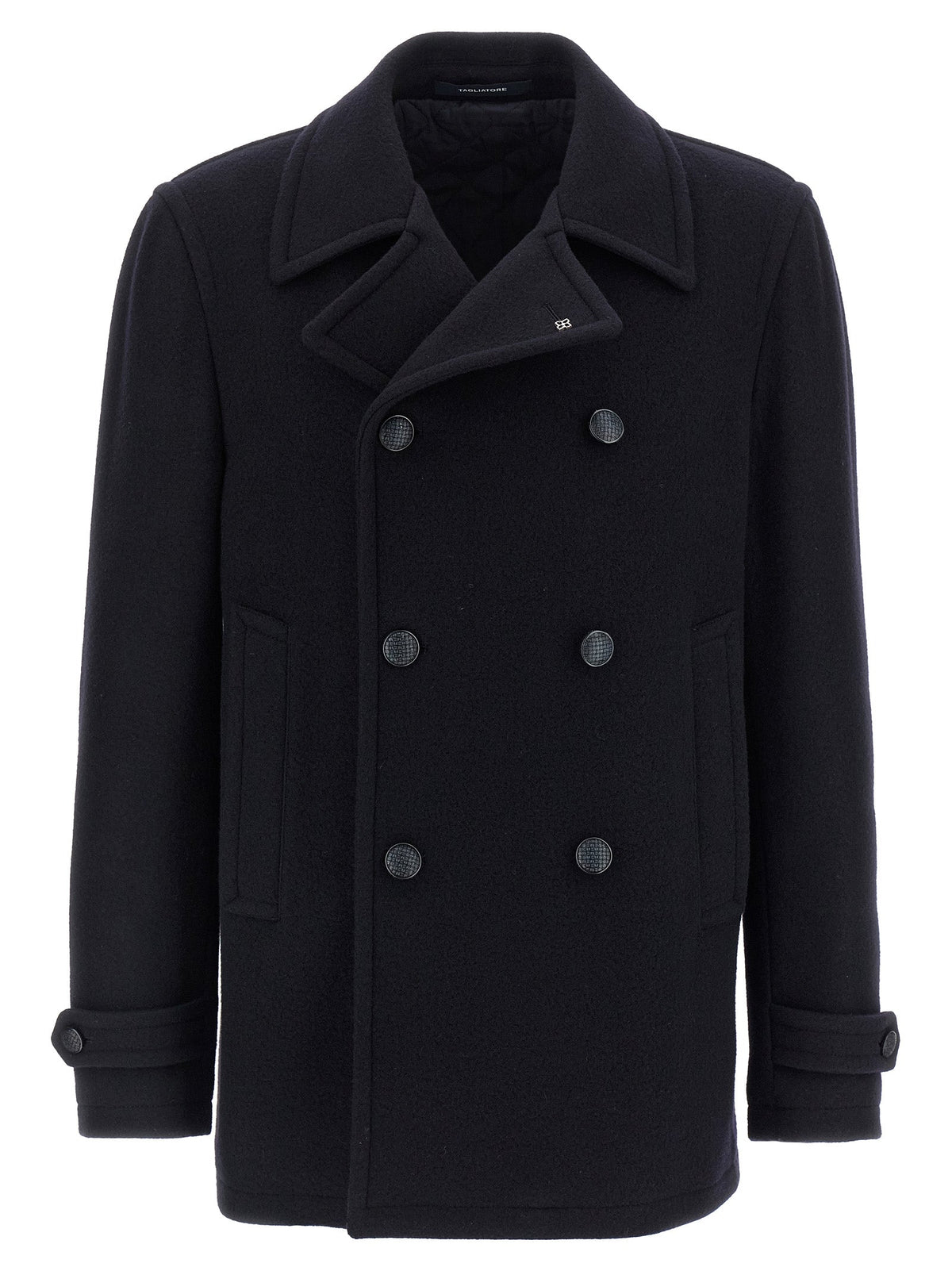 Tagliatore Blue Wool Coat