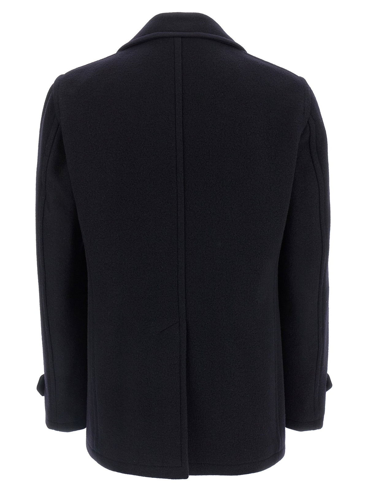 Tagliatore Blue Wool Coat