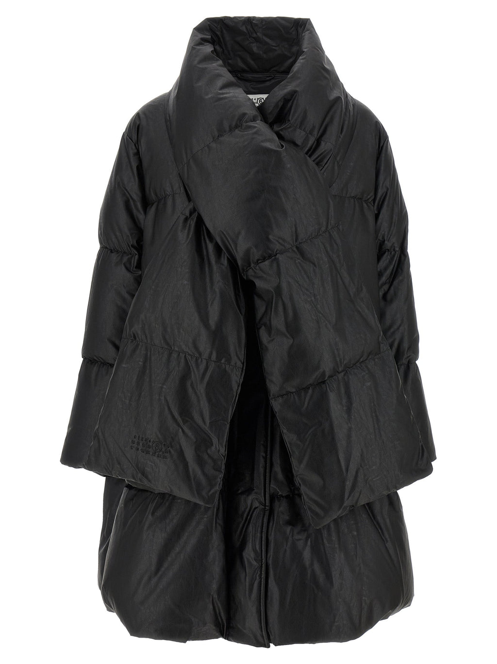 MM6 Maison Margiela Black Viscose Coat