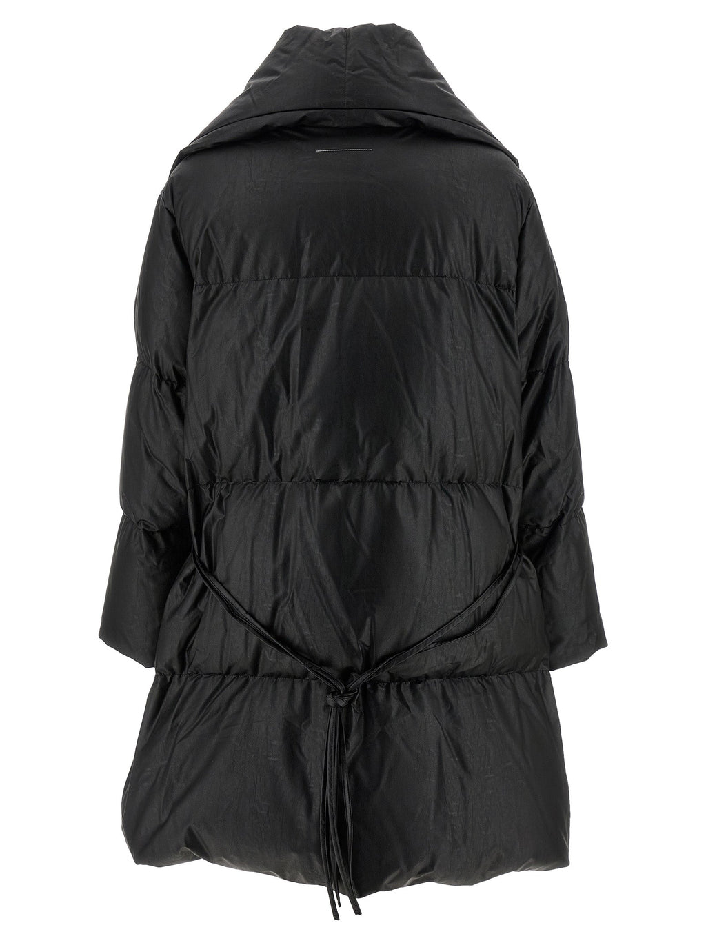 MM6 Maison Margiela Black Viscose Coat