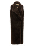 B&B COUTURE Brown Polyester Coat