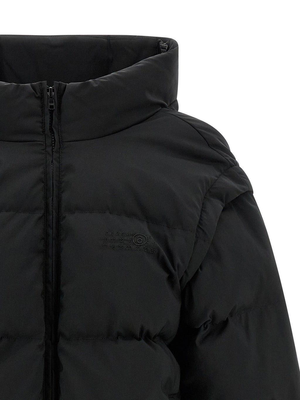 MM6 Maison Margiela Black Polyester Full-Length Jacket