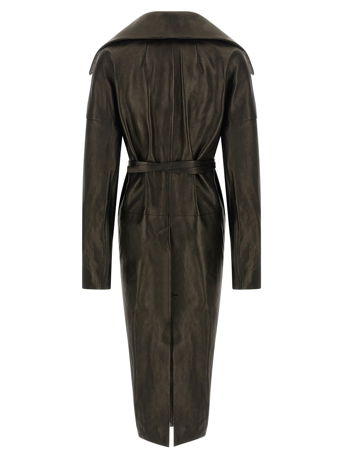 Rick Owens Black Lamb Leather Coat