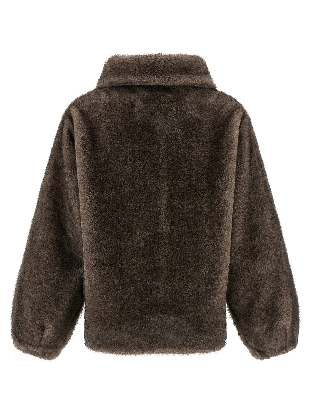 LOU ANDREA Brown Polyamide Full-Length Jacket