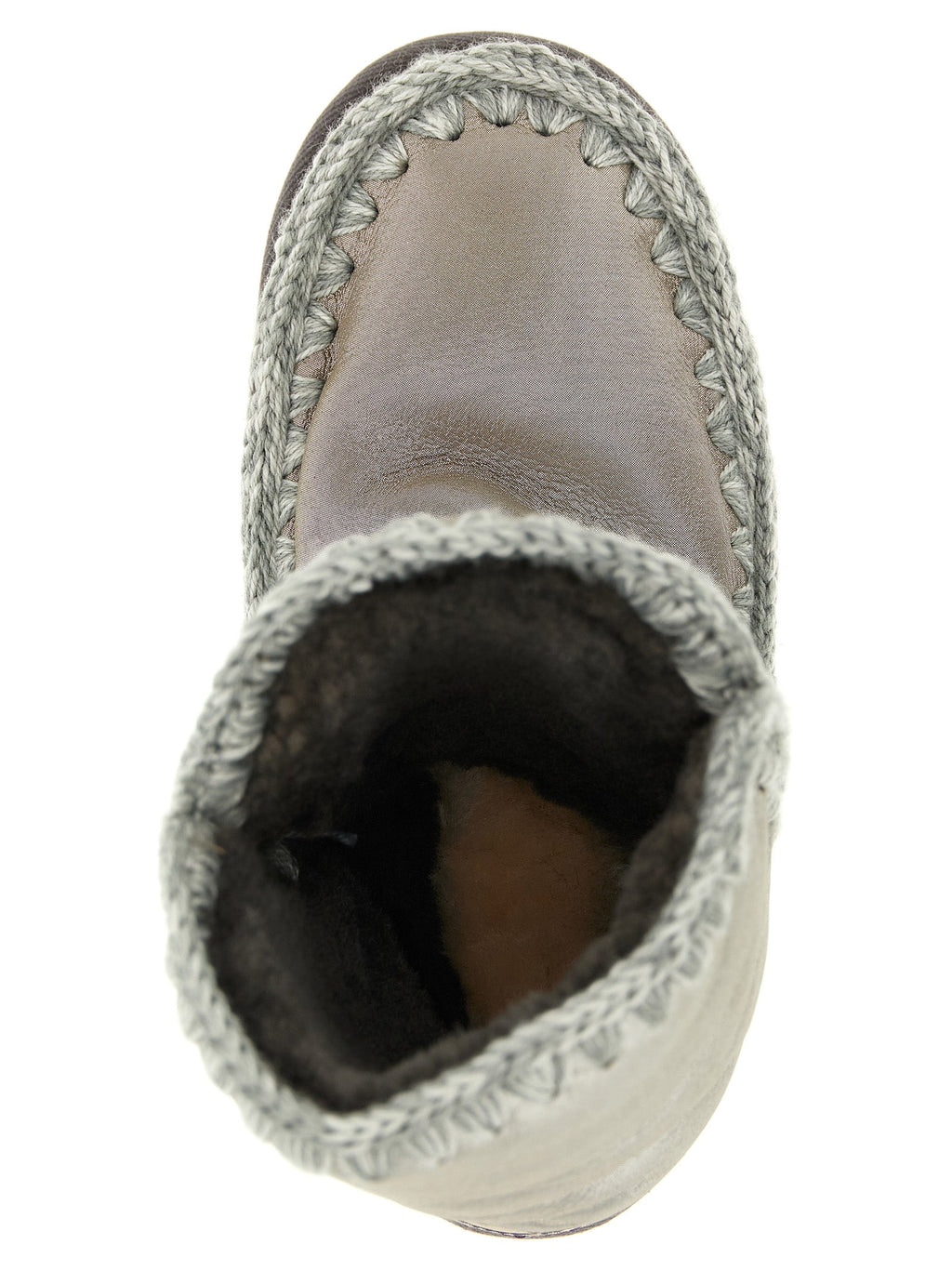 Mou Silver Lambskin Ankle Boots