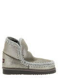 Mou Silver Lambskin Ankle Boots