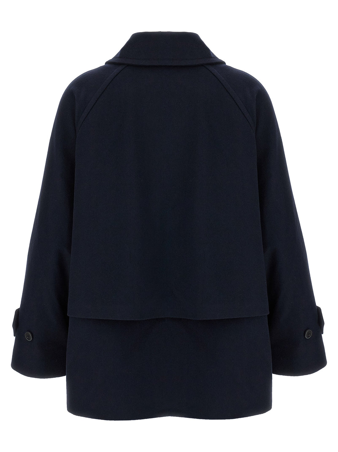 Alberto Biani Blue Virgin Wool Coat