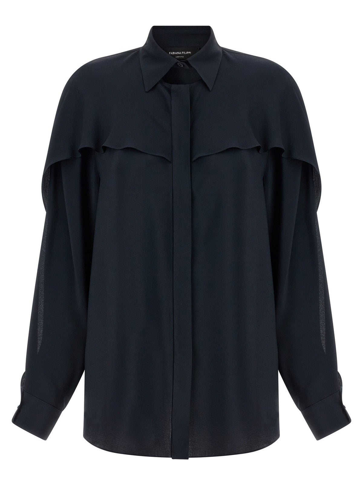 Fabiana Filippi Blue Acetate Blouse