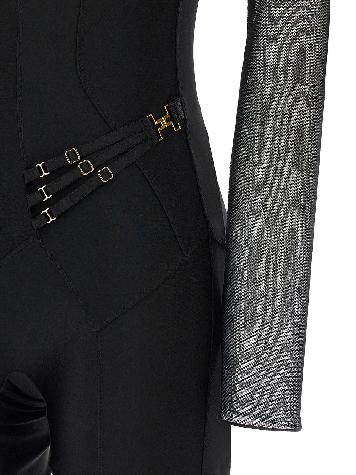 Elisabetta Franchi Black Polyamide Jumpsuit